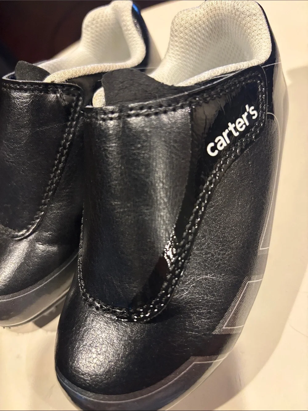 Carter's Black and White Kids Soccer Cleats